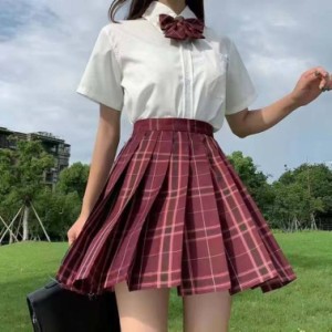 制服スカート チェック プリーツスカート 女子高生 コスプレ 学生服 ミニスカート ハイウェスト ハイウエストチェック柄プリーツスカート