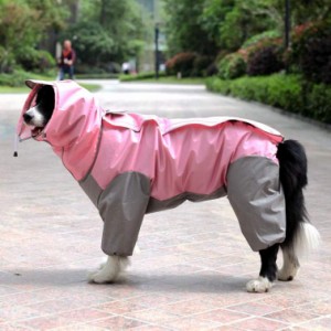 レインコート 犬用レインコート カッパ 犬服 四季用 雨具 防水ジャケット 通気 帽子付き 足付き 雨の日 散歩用 小型犬 中型犬 大型犬 着