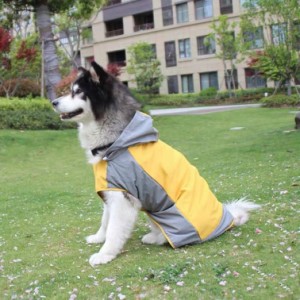 犬用レインコート ポンチョ カッパ ドッグ雨具 着脱簡単 防水 撥水 防風 反射材 フード付き 丈夫 軽量 速乾 通気 完全防水 耐久性 快適 