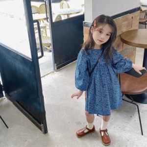 ワンピース 子供 用 女の子 ワンピース キッズ 子供服 フォーマルワンピース ガールズ ワンピース 長袖 プリンセスワンピース チェリー柄