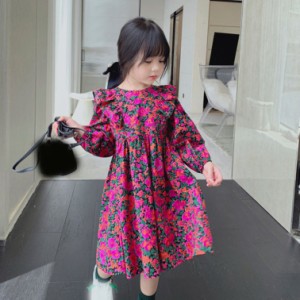 ワンピース 子供 用 女の子 ワンピース キッズ 子供服 フォーマルワンピース ガールズ ワンピース 長袖 プリンセスワンピース チェック柄