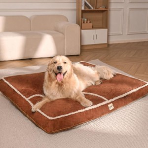 中きい犬用ベッドクレートパッド 中型犬用の豪華なぬいぐるみソフトペットベッド 洗える 柔らかい 掃除しやすい 滑り止め 犬用クレートベ