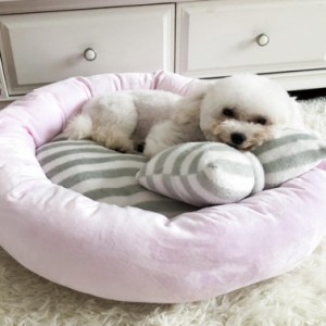 秋冬 犬ベッド 犬用品 ペット用ベッド ペット 犬 猫 ベッド 猫ベッド 寝具 枕付き 北欧 ブルー Sサイズ 猫用 犬用 ペット用 やわらかい 