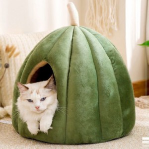 ペットベッド 猫 ペット ベッド ドームハウス ペットベッド ドーム型 ベッド ドーム ハウス カボチャ ペットテント クッション付き ペッ