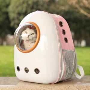 ペットバッグ 宇宙船カプセル型 猫キャリーバッグ 猫リュック ペット用キャリーバッグ 大容量 軽量 ペット鞄 PC 小型犬用 ドライブ キャ