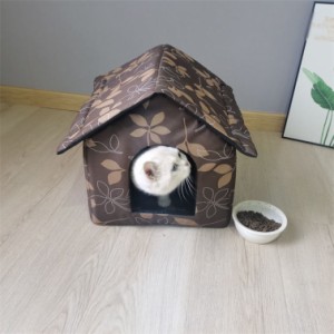 ペットハウス 猫小屋 屋外 防水 外猫ハウス キャットハウス ペットの巣 屋外のペットの家 防寒 断熱 耐磨耗 防水ねこ猫用 折りたたみ式 