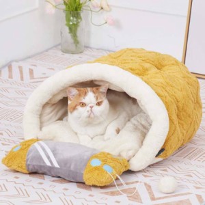 犬小屋 冬用 ドーム型 小型犬 猫 ベッド ペットベッド ペット用寝袋 キャットハウス ペットハウス ペットマット猫ハウス あったか 洗える