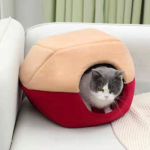 猫 ベッド ペットベッド 冬 猫ハウス ドーム型 犬小屋 クッション 折り畳み 2WAY 小型犬 猫 うさぎ ふわふわ おしゃれ ぐっすり眠れる 通
