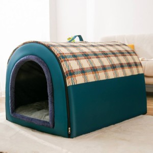 猫ベッド 猫用ハウス ペットベッド 猫用 犬用 小型犬 ペットハウス ドーム型 冬 屋根付き ふわふわ 柔らかい 保温性 暖かい ペットクッシ