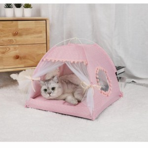 ペットテント 犬小屋 猫小屋 ペットハウス 室内 四季通用 犬小屋 猫小屋 クッション付き 子犬 猫 テント 犬 テント おしゃれ かわいい 夏