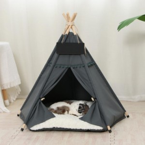 ペットテント 室内 室外 犬 テント ベッド 猫 テント 夏 冬 折りたたみ 組み立て簡単 ペットケージ ペットベッド 猫 犬 ベッド クッショ