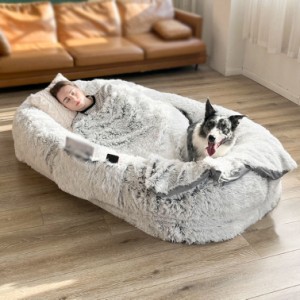 人間の犬用ベッド 人間用ドッグベッド ペットベッド 犬 冬 犬ベッド 大きい あったか クッション 大型犬 中型犬 洗える 猫ベッド 人間用