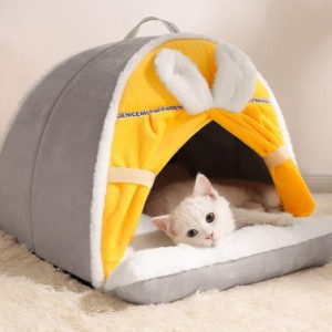 ペットテント ペット用ベッド 寝具 クッション付き 暖かい 新生活 ペットテント ペット用ベッド 寝具 クッション付き 暖かい テント 可愛