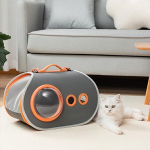 小型犬 犬 猫 キャリーバッグ 宇宙船カプセル型 ペットバッグ 犬猫兼用 ス リュック カプセル 広々空間 通気性 防止 リュック大容量 旅行