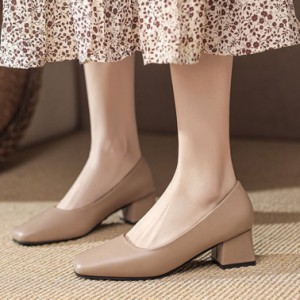 レディースパンプス 女性 美脚 レディース靴 シューズ フォーマルシューズ 婦人靴 パンプス 大きいサイズ 小さいサイズ スクエアトゥ 卒