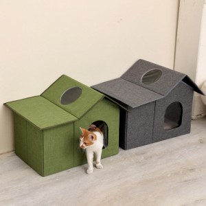 ペットハウス 犬ハウス 猫小屋 野良猫ハウス 屋外 防水 キャットハウス やわらかいハウスマット 折りたたみ式 小型ペット用 防寒 防風 雨