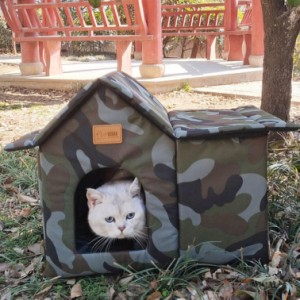 猫ハウス 屋外 防水 屋外キャビンシェルター 猫 ベッド 犬小屋 猫小屋 ペット用寝袋 ペットベッド キャットハウス ドッグハウス 猫の家 