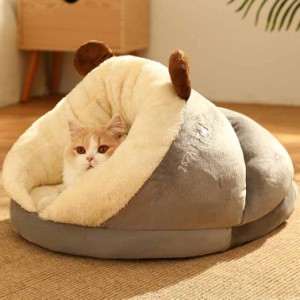 ペットベッド ドーム型 猫 犬 ドームハウス 犬用ベッド ネコベッド キャットハウス ペットハウス ペット用寝袋 ペット用品 保温防寒 スリ