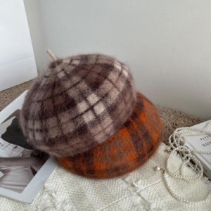 大きいサイズ シンプル バスクベレー帽 帽子 レディース ウールフェルト ベレー 大きめ 大きいサイズ 秋冬 防寒 ゆったり サイズ調整付き