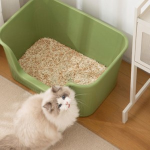 猫トイレ ネコ 砂 清潔 猫用品 M 54.5*41*26.5cm ねこ 猫トイレ ネコトイレ ねこトイレ 大型 大きめ 深い 深め 高い 高め 飛び散らない 