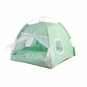 ペット テント 夏用 猫 テント ペット ハウス ペットベッド 犬小屋 猫小屋 通気性いい 防水 かわいい ドーム型ベッド 洗濯可能 通年 ペッ
