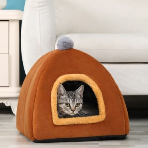 猫 ベッド 冬 あったか 犬 ベッド ドーム 猫ベッド 可愛い ドーム型 ペットベッド 猫ハウス 暖かい ペット用寝袋 ふわふわ 洗える 小型犬