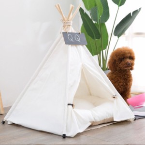 ペットベット テント型 猫 犬用 テント ハウス 猫小屋 犬小屋 組み立て簡単 洗濯可能 ソフト マット付き 室内 ペット テント 猫小屋 暖か
