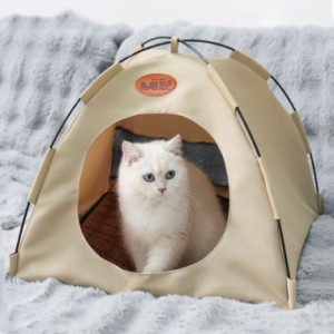 ペット テント 犬 ベッド 猫 ベッド 冬 ペットハウス 犬ハウス 猫小屋 室内 クッション付き 暖かい 犬用テント 通気性いい 組み立て簡単 