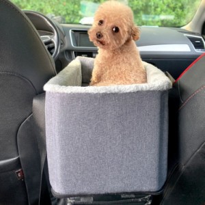 犬 車 ドライブシート ペットドライブボックス 中小型犬 猫用 キャリーバッグ ドライブベッド アームレスト 車載用 飛び出し防止 リード