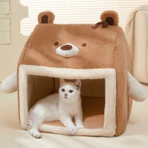 秋冬用 ネコベッド 冬 ふわふわ 小型犬 猫用 ドームベッド 猫用品 キャットハウス ペットベッド 犬ハウス インテリア 快適 おしゃれ 暖か