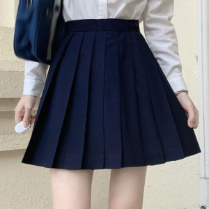 美足 ハイウェスト ミニ スカート 制服 ミニスカート プリーツスカート カジュアル オフィス レディース Aラインスカート ジッパー 着痩