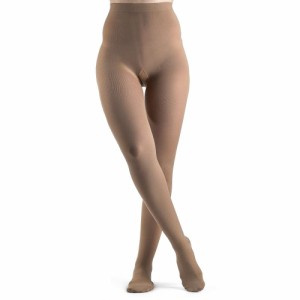 Sigvaris Soft Opaque 843PMSW35 30-40 mmHg Womens Closed Toe Panty Nude Medi
