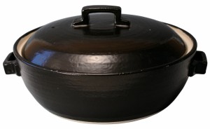 マルヨシ陶器 STYLE 土鍋 BLACK IH8号 M0227