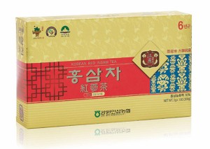 江原高麗人参農協 [Gangwon Insam NongHyup] 高麗紅参茶? 6歳の高麗紅参、韓国の健康食品、個別包装 (100砲)