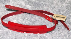 KusaKusa88 KK-SIS-22 RED LEATHER Strap 手作り豪華本革ギターストラップ 便利なDr.Hook 付属