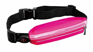 DAISHIN USB充電式LEDライト付きウエストポーチ (ピンク)