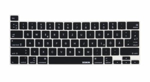 XSKNドイツ語ブラックシリコンキーボードカバースキン2019新しいMacBook Pro 16インチA2141 2020新しいMacBook Pro