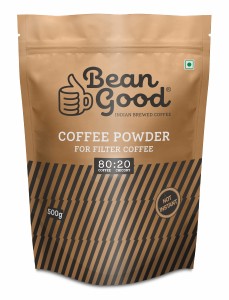 Bean Good 南インド フィルター コーヒー パウダー 500g - 強い 80% アラビカ ロブスタ コーヒー & 20% チコリ ブレンド