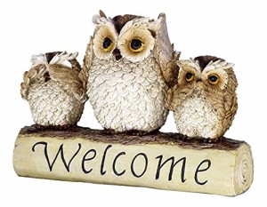 愛らしいフクロウのオブジェ オウル・Welcome