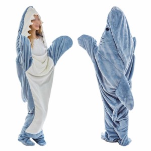 ブランケット サメ着る毛布 着る寝袋 サメ寝袋 大人用 ぬいぐるみの寝袋穿く毛布 おしゃれ フランネル 柔らかい 可愛い 優しい肌触り 収