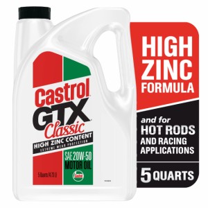 Castrol GTX Classic 20W-50 従来型モーターオイル 5クォート