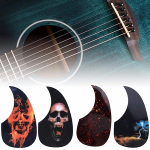 PVCギターピックガード、傷から保護簡単なインストールアコースティックギターピックガード楽器用粘着性4個