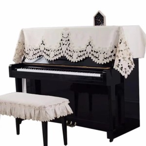 ピアノカバー アップライト トップカバー 電子ピアノ 椅子カバー 北欧 おしゃれ 葉柄 かわいい 刺繍 保護カバー 防塵カバー ピアノ用 厚