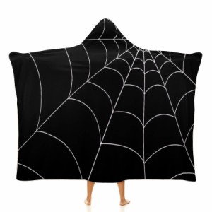 ゴス蜘蛛の巣 フード付きブランケット ソフト着る 毛布ケープラップブランケット肩掛け毛布部屋着 可愛いギフト