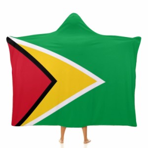 ガイアナの国旗 フード付きブランケット ソフト着る 毛布ケープラップブランケット肩掛け毛布部屋着 可愛いギフト