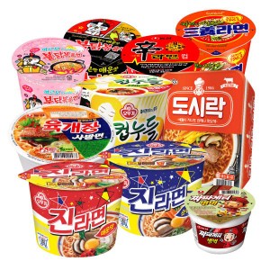 人気韓国 カップ麺 10種類 詰め合わせ セット（ランダムで全部違う味）+ 韓国ステンレス製箸１セット付