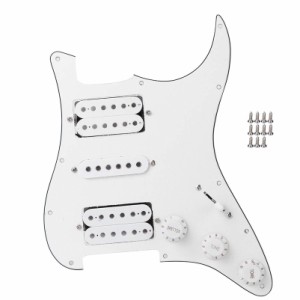 エレクトリックギターボード ギターピックガード 演奏しやすい エレキギター(白い) エレキギターピックガード