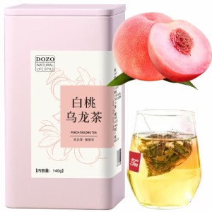 DOZO 白桃烏龍茶ティーバッグ 蜜桃ウーロン茶140g/40枚入 個包装 白桃??茶 果物茶三角包 草花茶 ハーブティー 無添加 健康茶