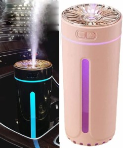 LEDライト付き加湿器7色 多機能加湿器 300ML アロマ加湿器 車載 夜 大量噴霧 肌に潤いを USB充電ポート カラフル 暖色光ライトつき 18