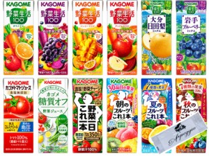 カゴメ 野菜ジュース 野菜生活100 200ml・195ml 野菜飲料 24本 （6種類 x 各4本）お試しセット オリジナルお手拭き